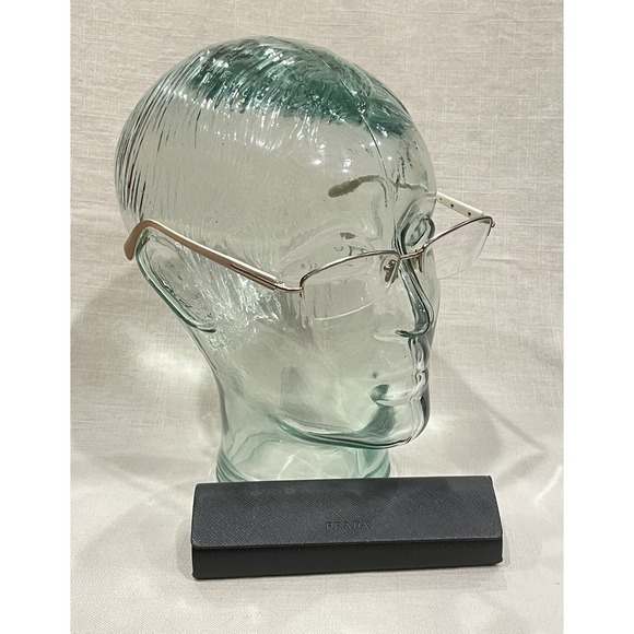 Prada‎ Milano VPR 52O EAG-1O1 Light Gold PearlAuthentic FRAME ONLY WITH CASE